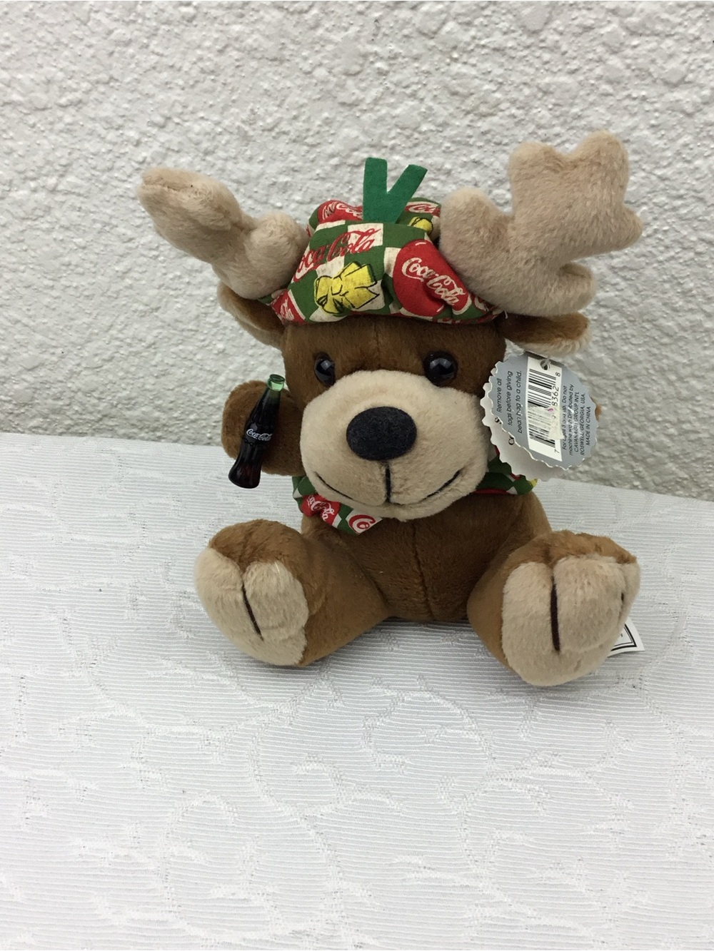 Coca Cola Holiday Moose Plush Toy - Brown